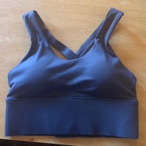 Umode Blue Medium Impact Adjustable Padded Criss-Cross Workout Bra S NIB